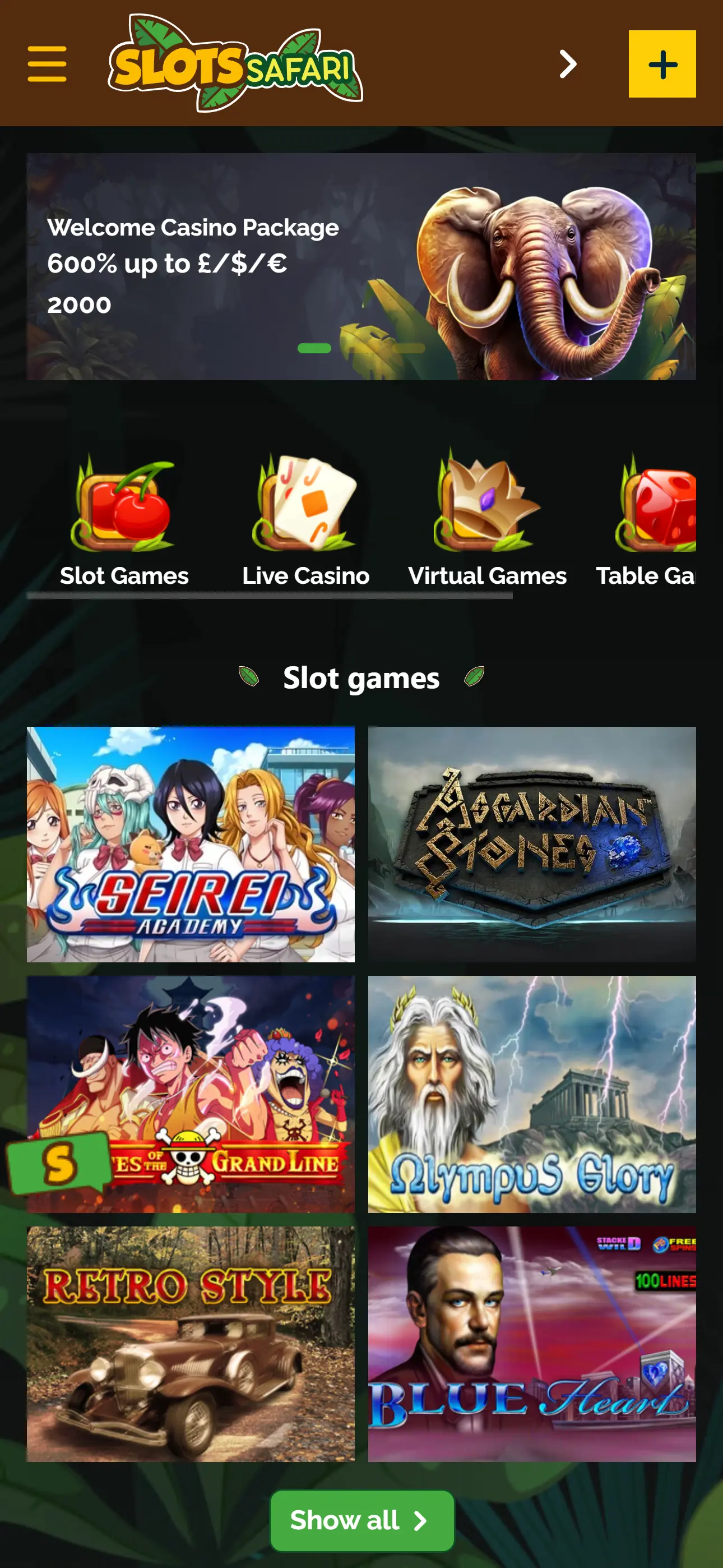 Slots Safari Casino — mobiel
